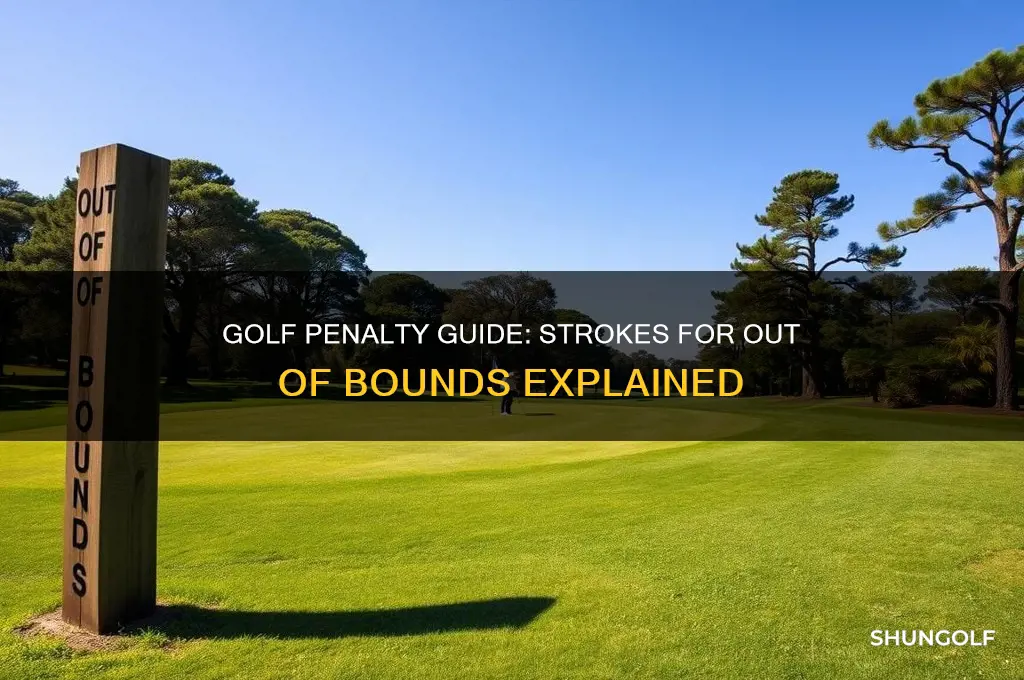 how many strokes for out of bounds in golf