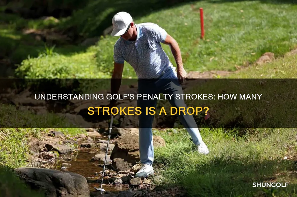 how many strokes is a drop in golf