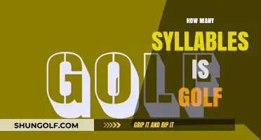 Golf's Surprising Syllable Count: A Quick Guide
