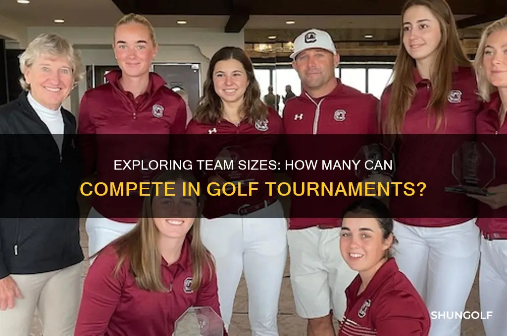 how many teams can play in a golf tournament
