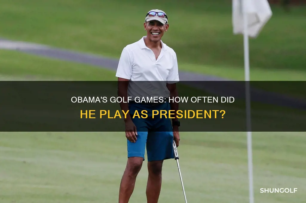 how many timed did obama plsy golf whil prese