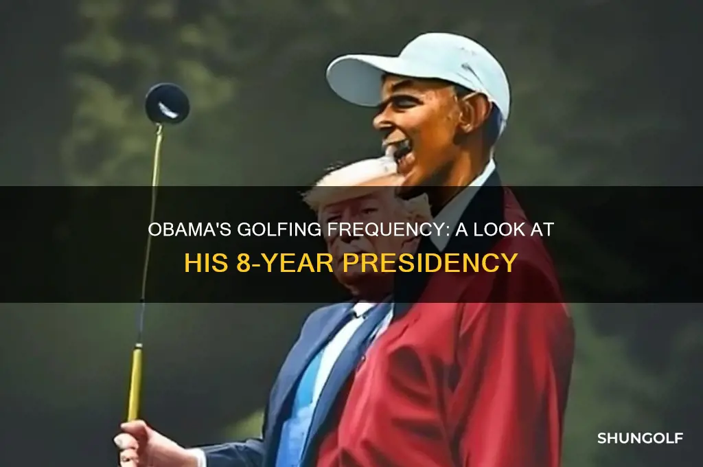 how many times did obama go golfing in 8 years