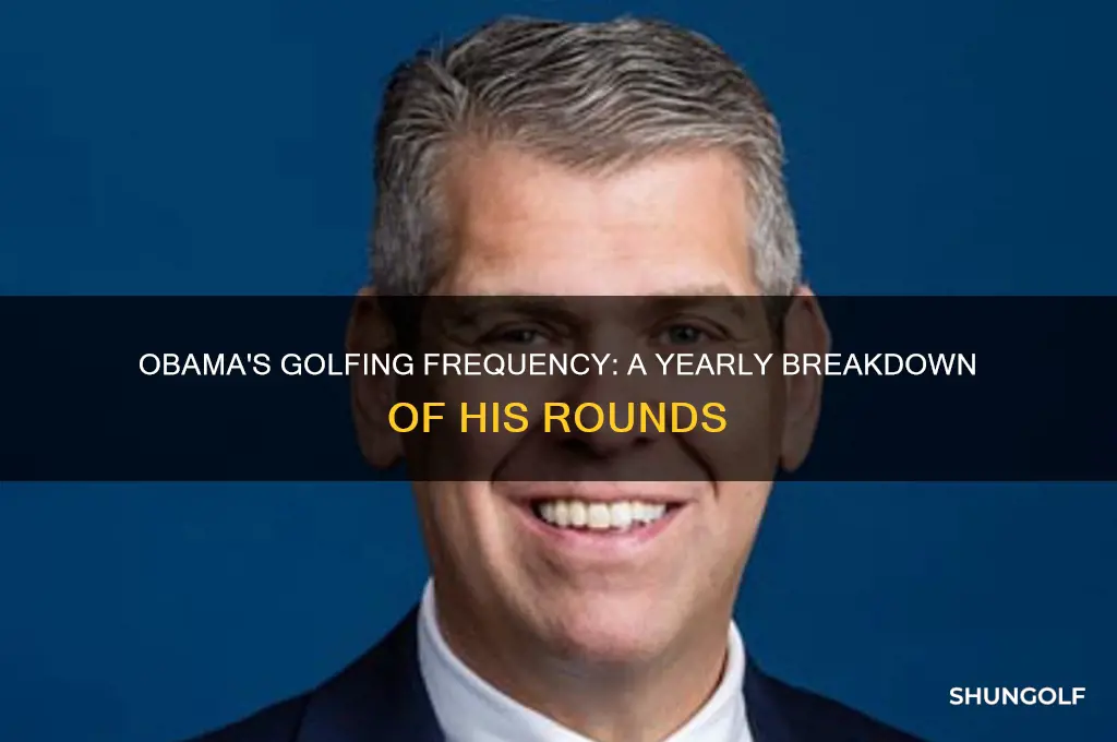 how many times did obama go golfing in a yrs