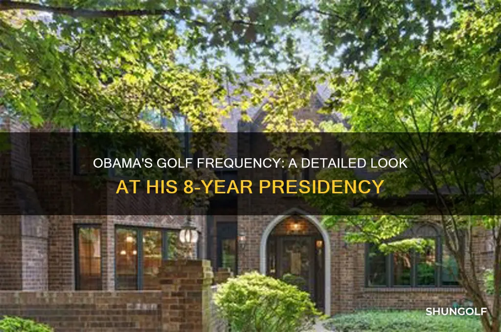 how many times did obama golf in 8 uears