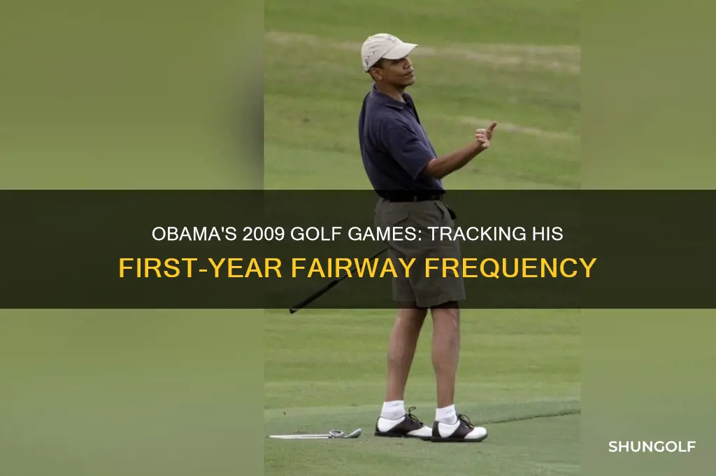 how many times did obama play golf in 2009