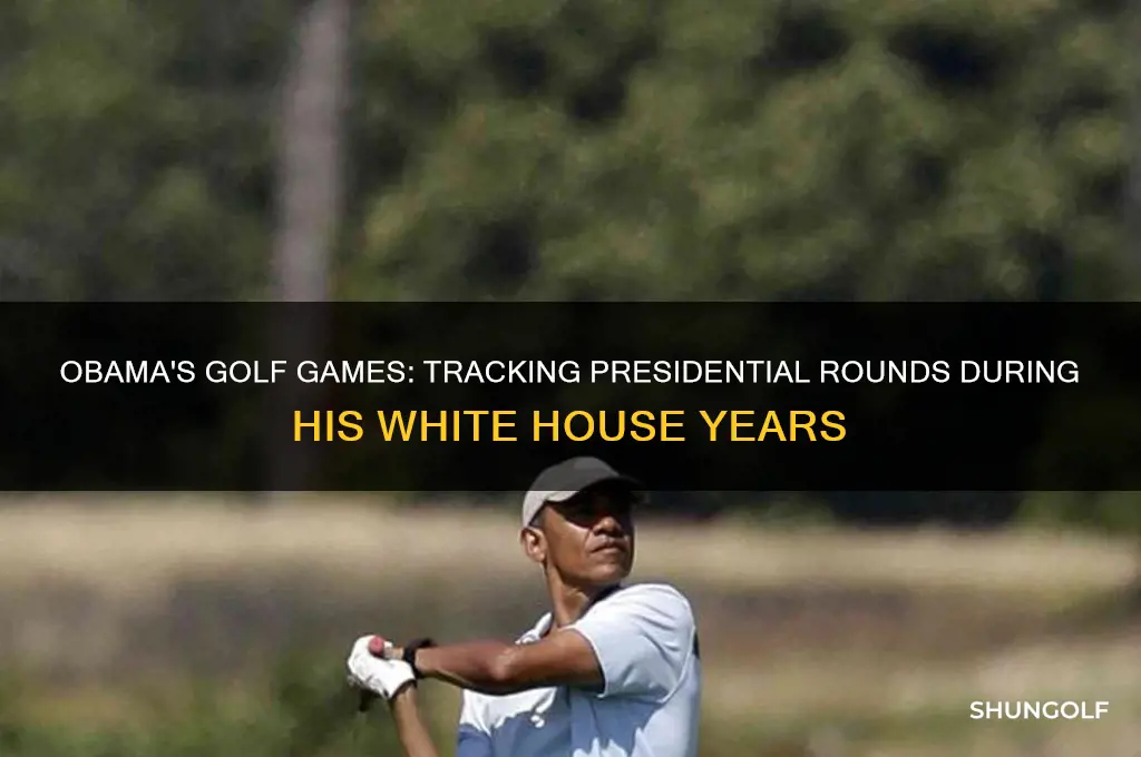 how many times did obama play golf while president