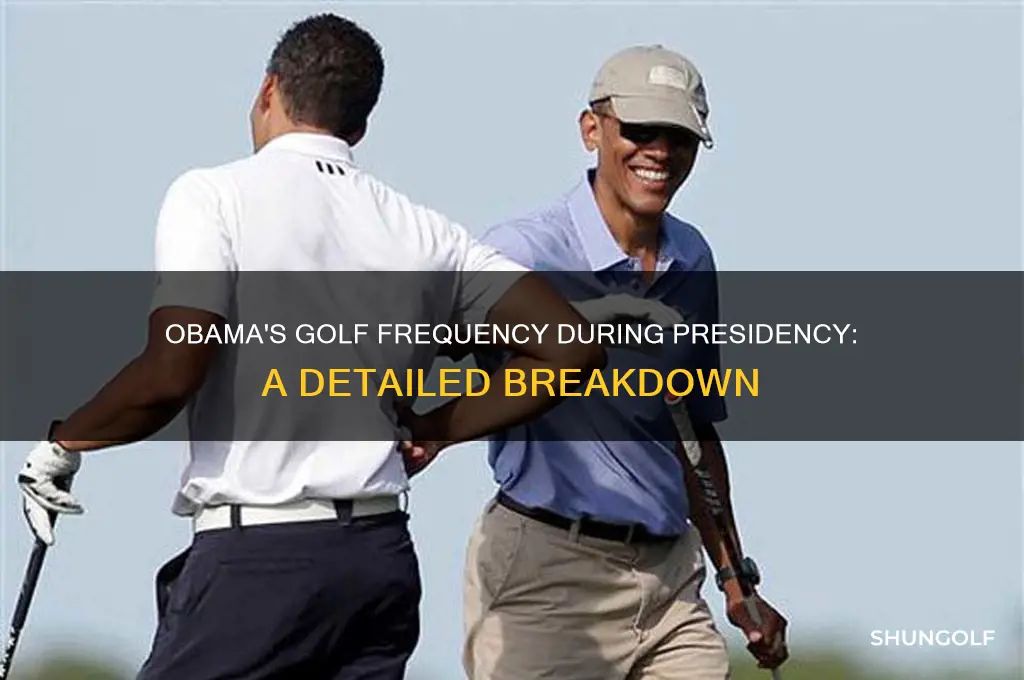 how many times did obama play golf while prezi