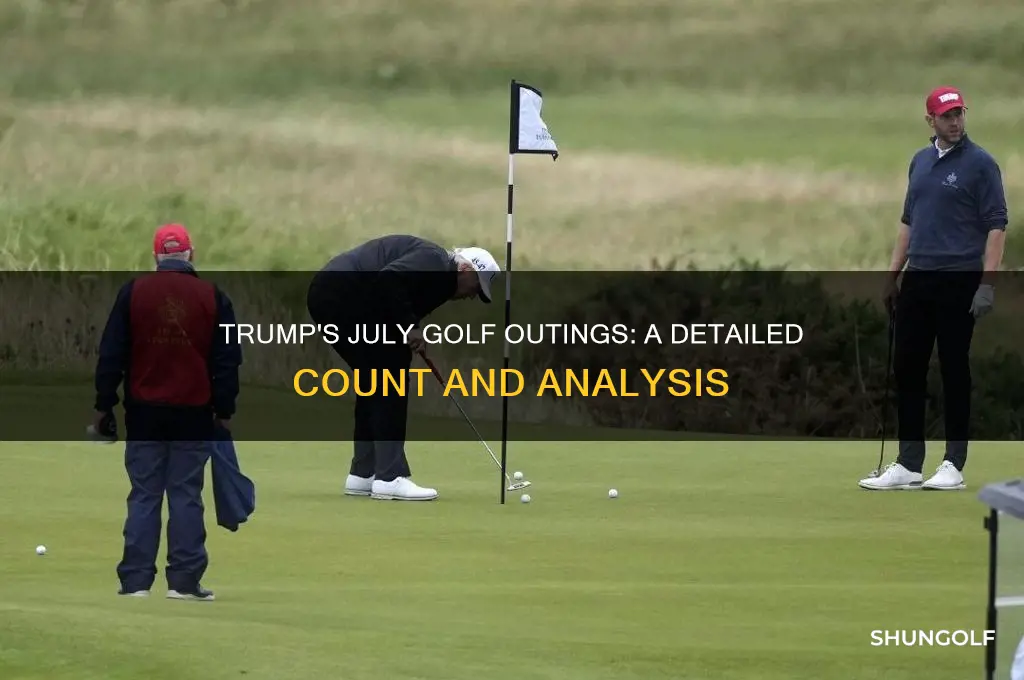 how many times did trump golf in july