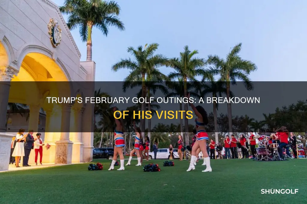 how many times did trump play golf in february