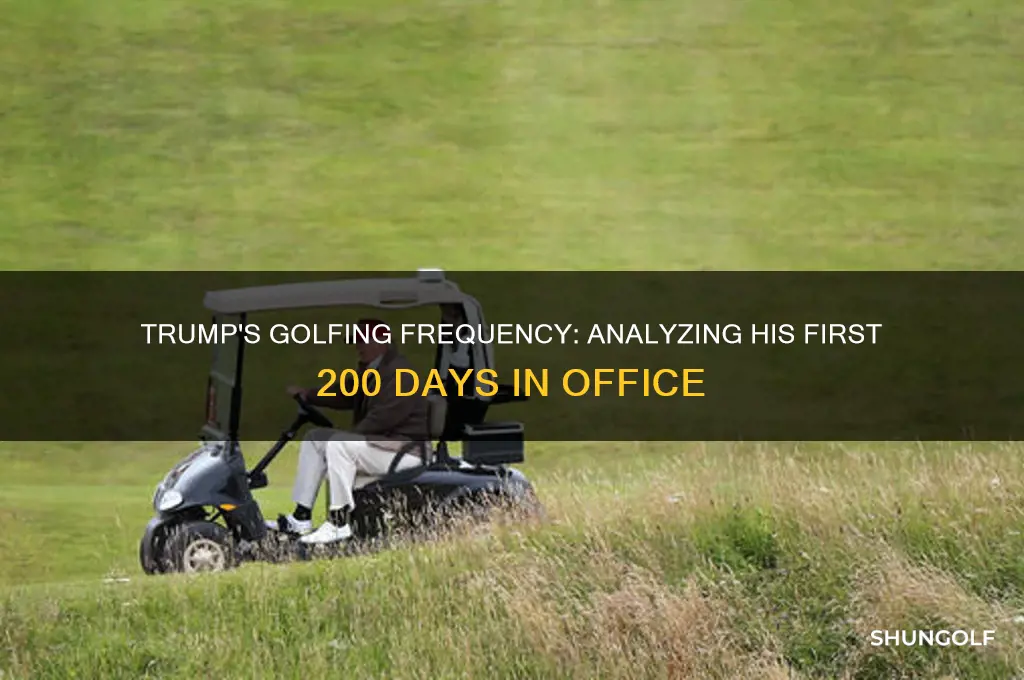how many times go golfing in his first 200 days
