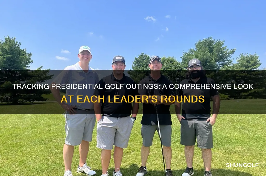 how many times had each president golfed