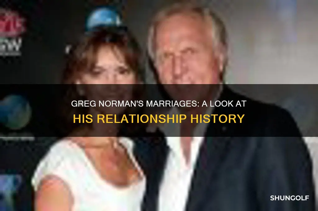 how many times has golfer greg norman been marrried