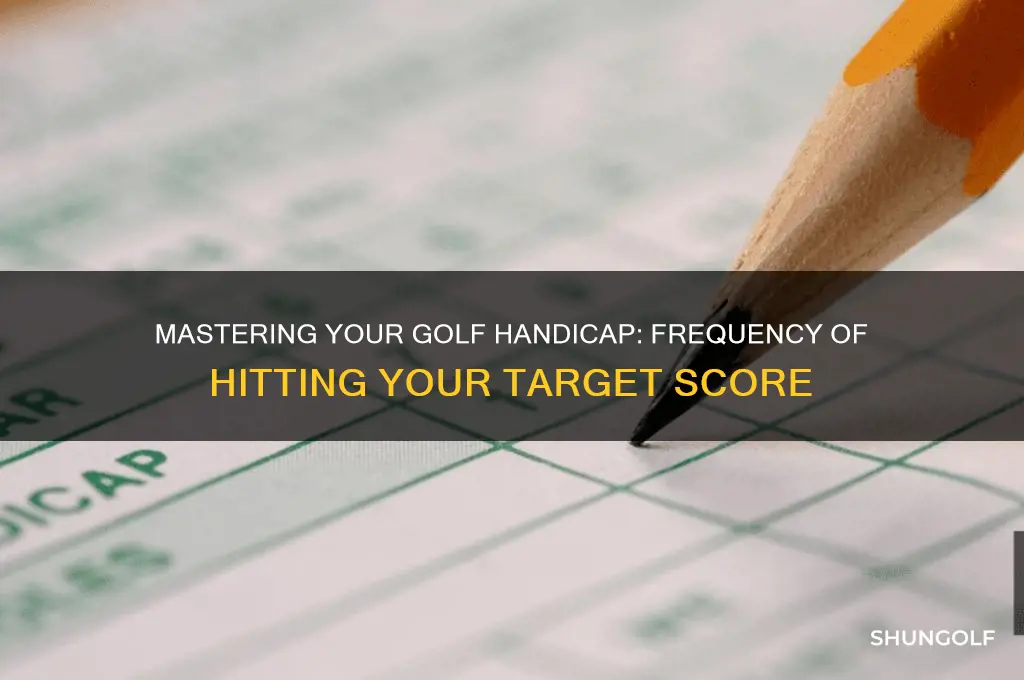 how many times should you hit your handicap in golf