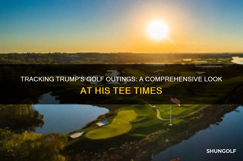 how many tines has trump gone golfing