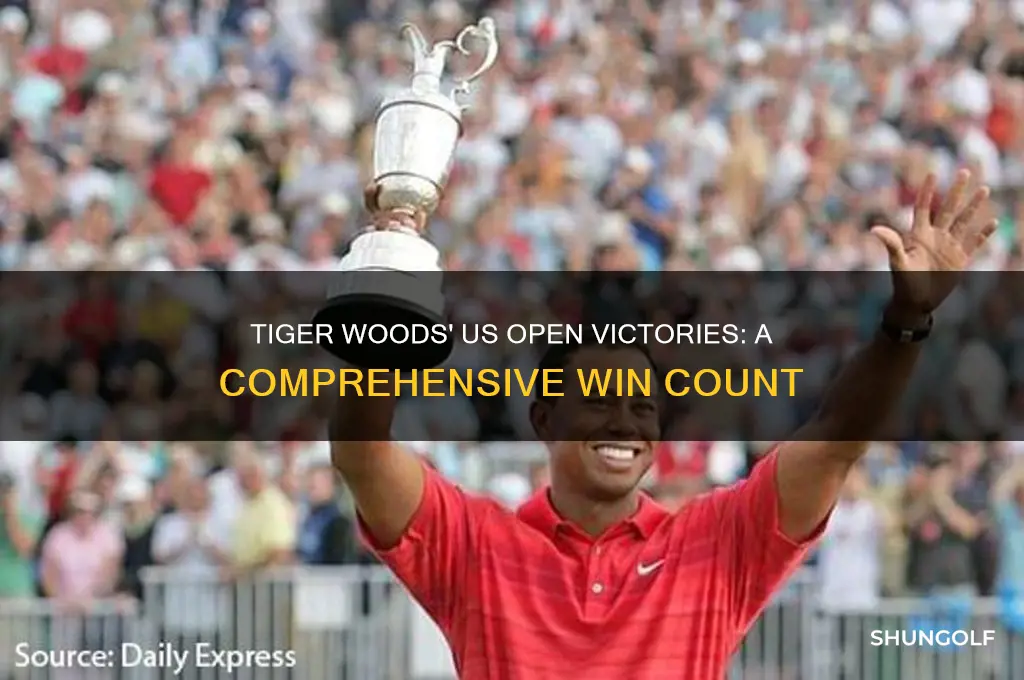 how many us opens has tiger woods won