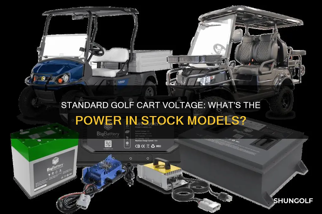 how many volts are stock golf carts
