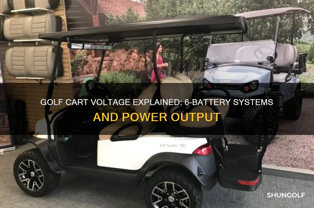 how many volts is a golf cart with 6 batteries