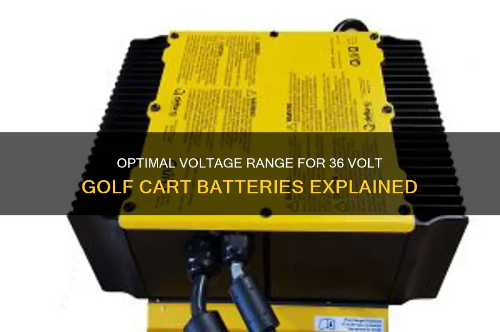 how many volts should a 36 volt golf cart have