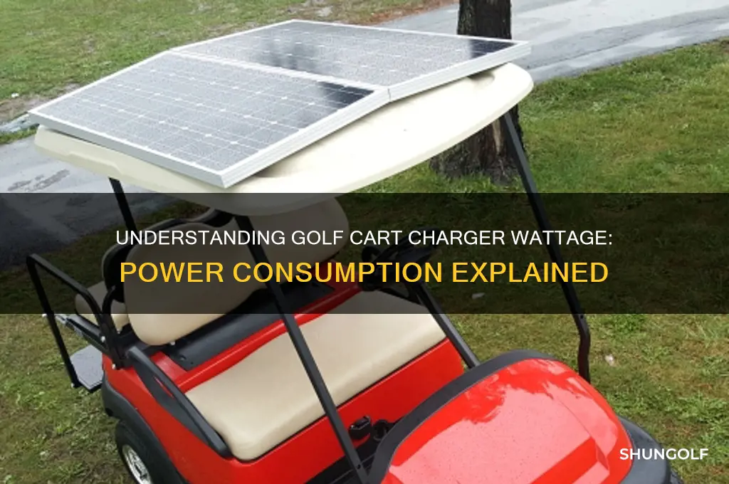 how many watts does a golf cart charger draw