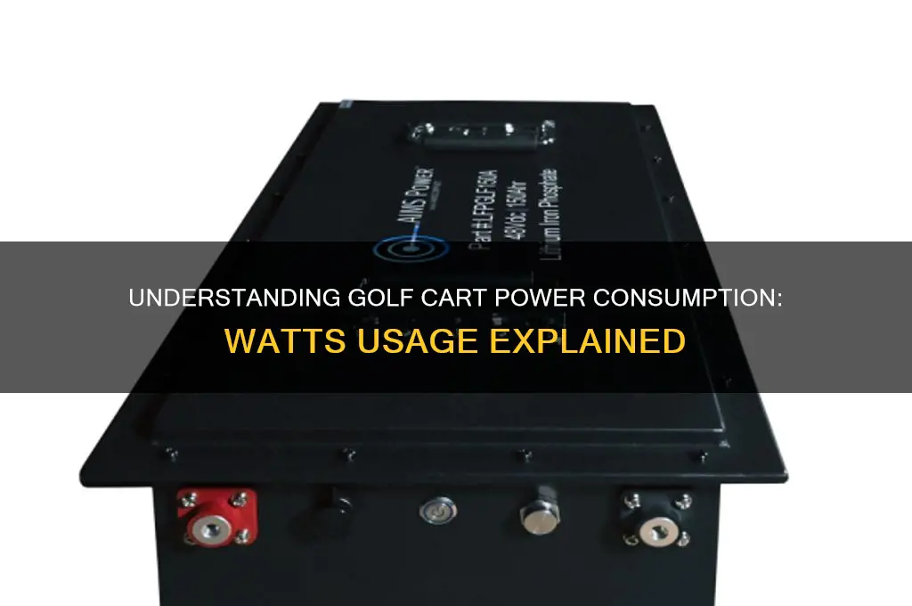 how many watts does a golf cart use