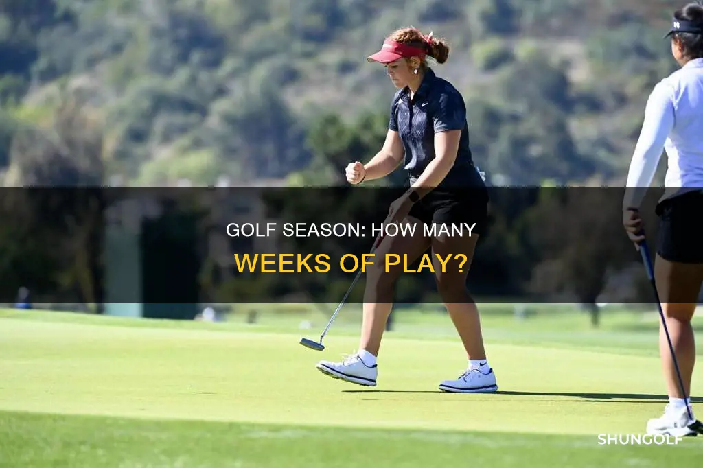 how many weeks in golf season