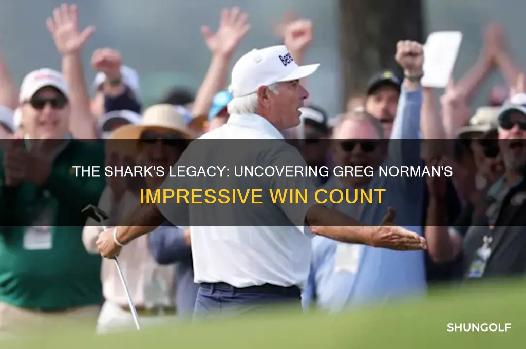how many wins do the golfer the shark have