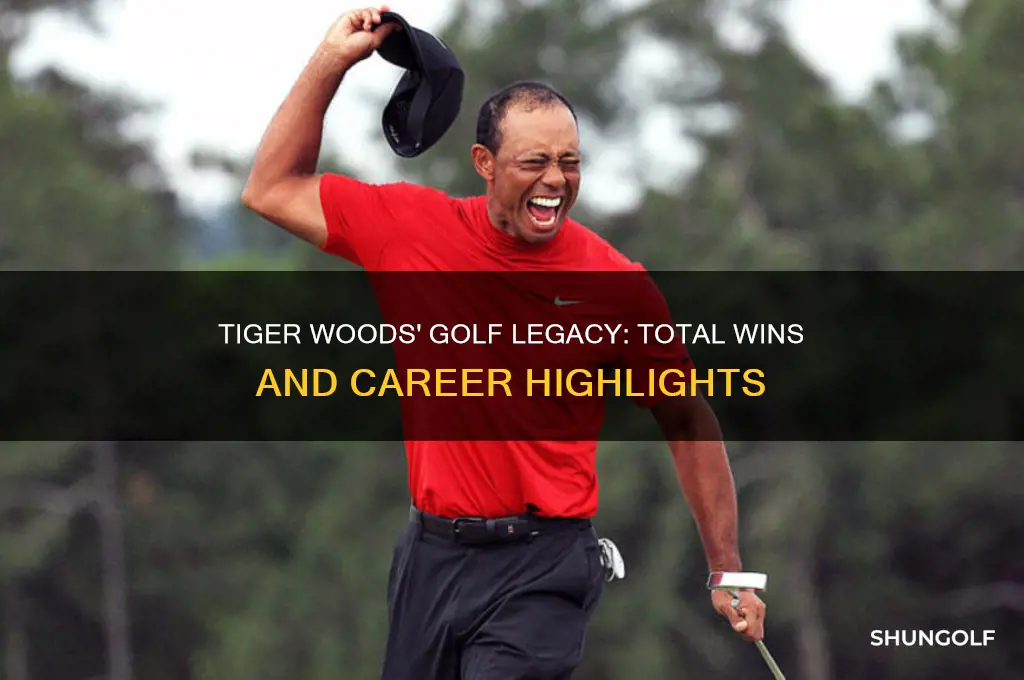 how many wins does tiger woods have in golf