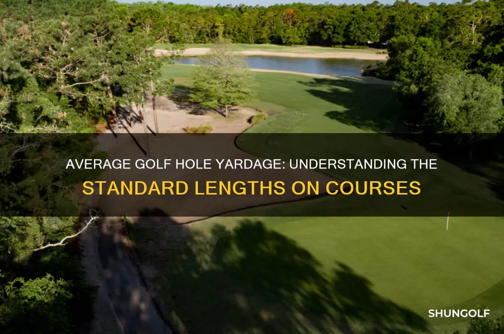 how many yards are golf holes on average