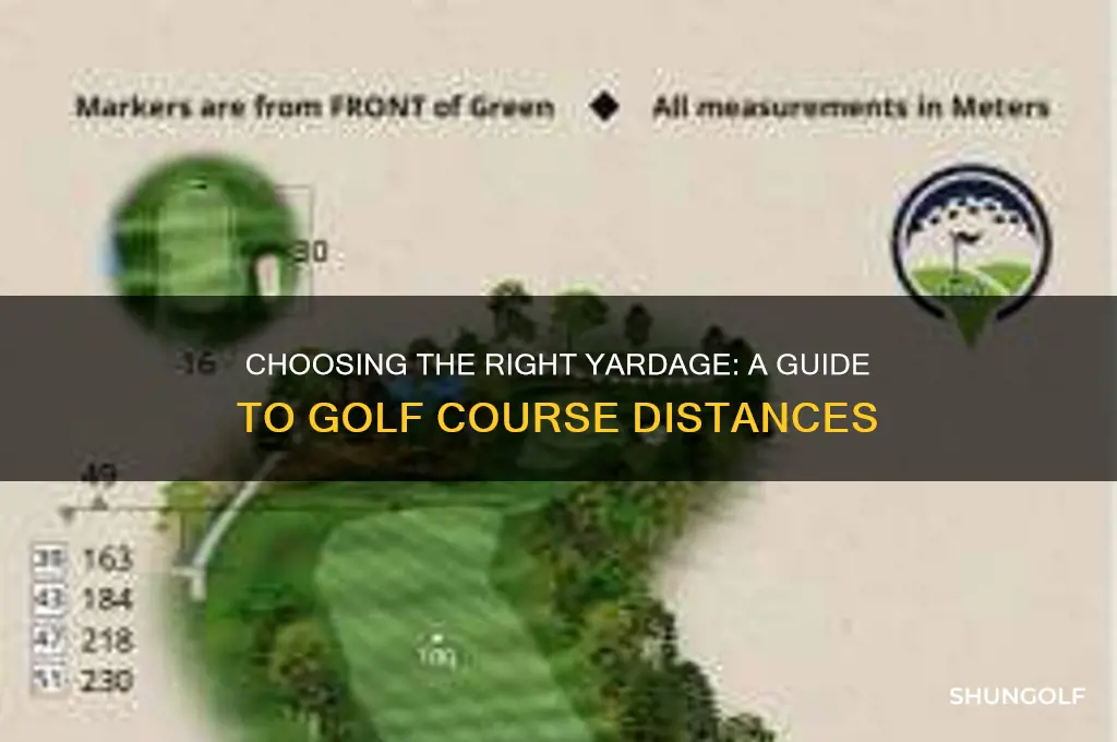 how many yards should i play golf