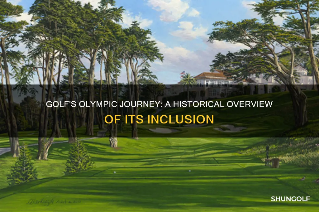 how many years has golf been in the olympics