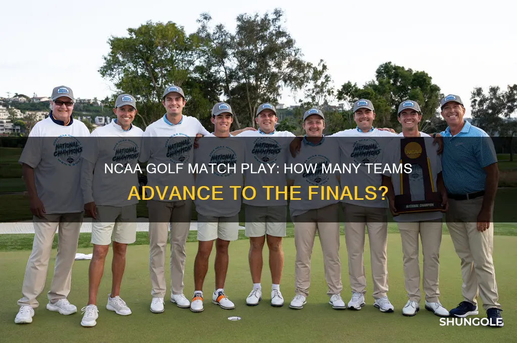 how mnay ncaa golf teams make match play