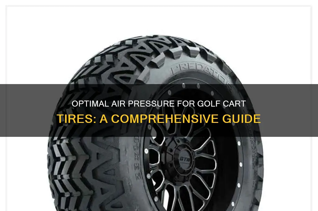 how much air in a golf cart tire