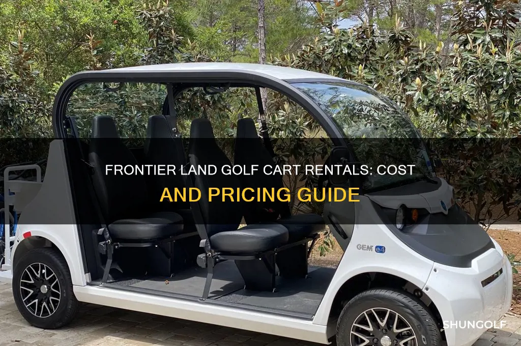 how much are golf cart rentals at frontier land