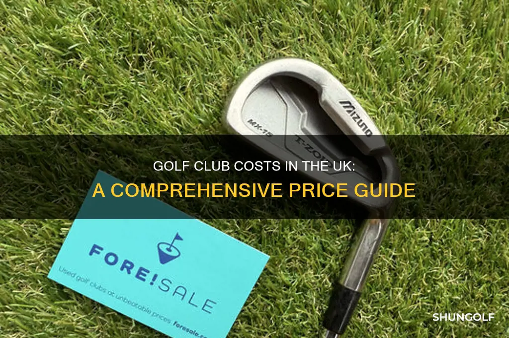 how much are golf clubs uk