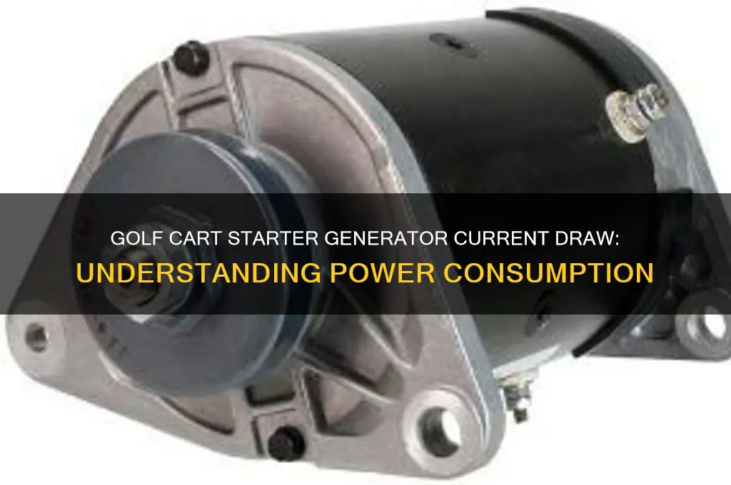 how much current does a golf cart starter generator pull