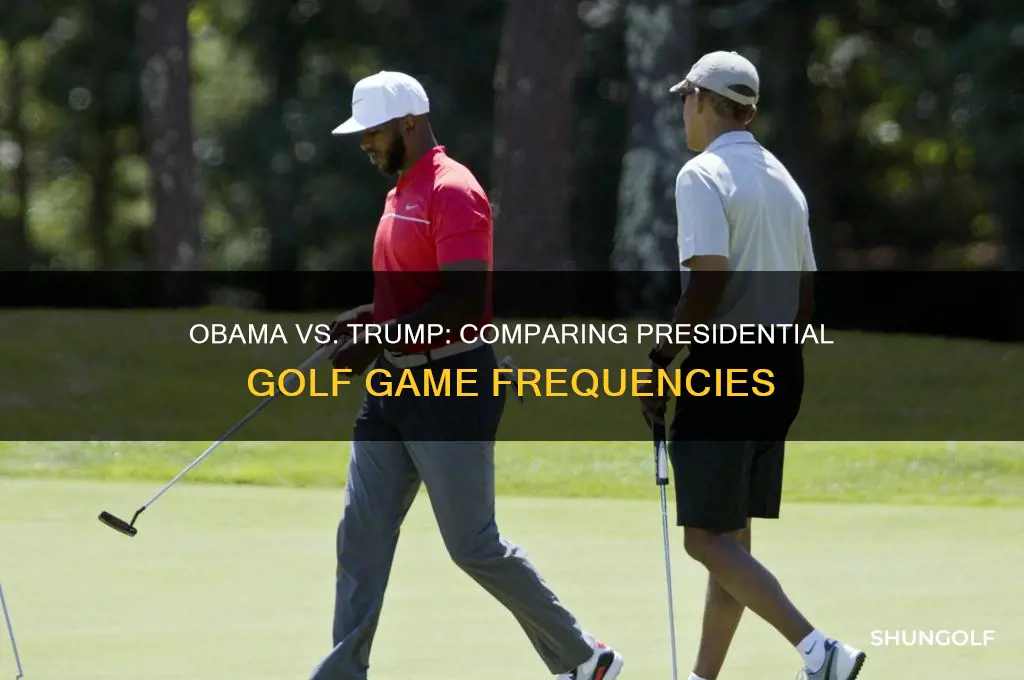 how much did obama play golf vs trump