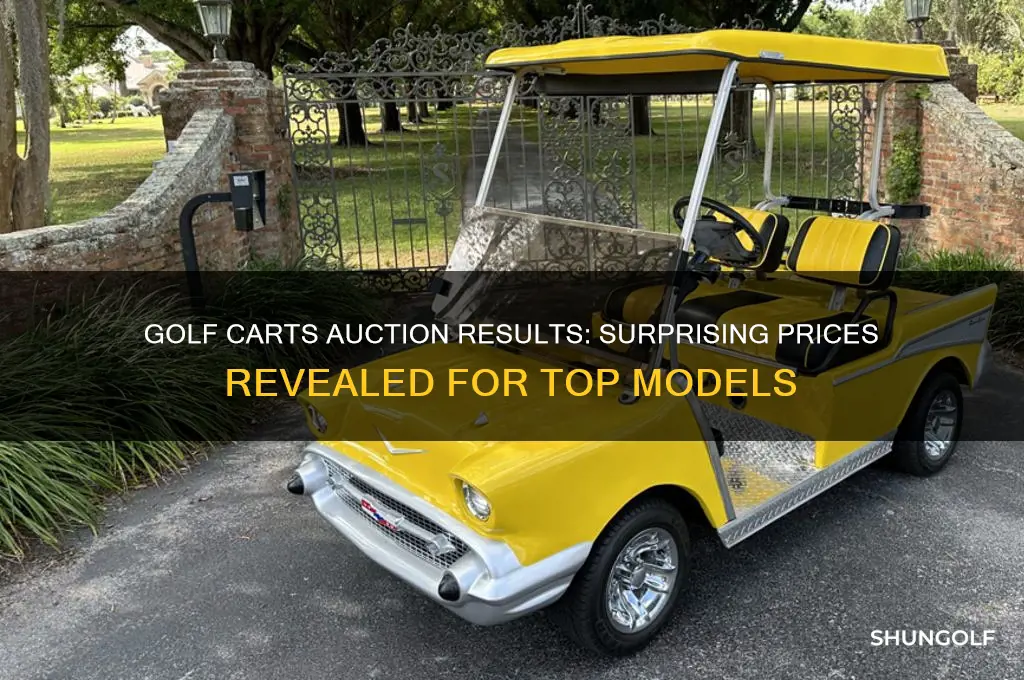 how much did the golf carts auction off for