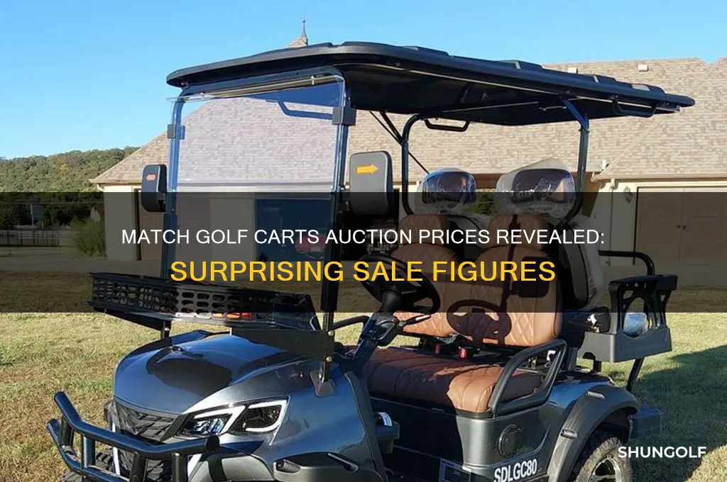 how much did the match golf carts auction for