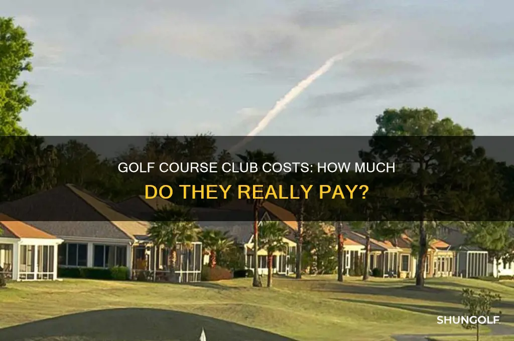how much do golf courses pay for clubs