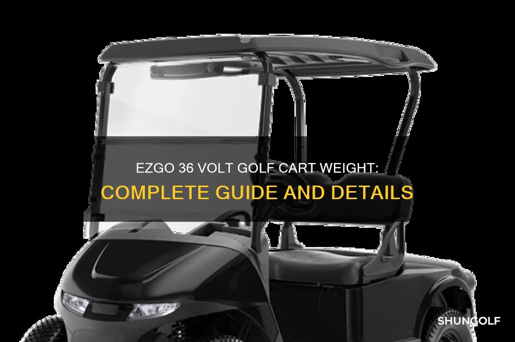 how much does a 36 volt ezgo golf cart weigh