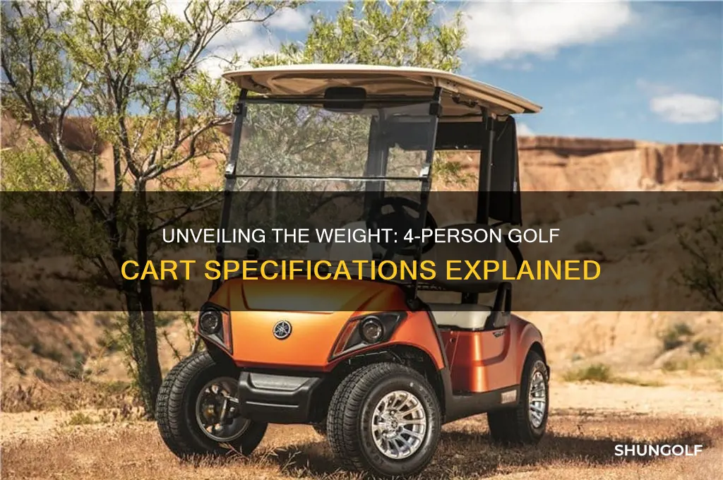 how much does a 4 person golf cart weigh