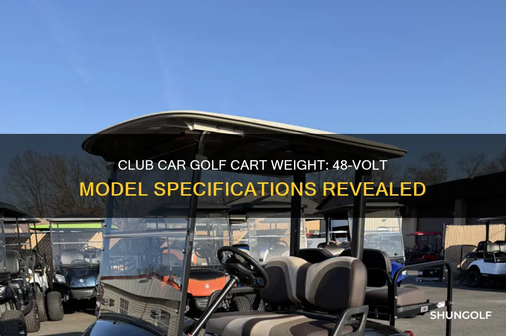 how much does a 48-volt club car golf cart weigh