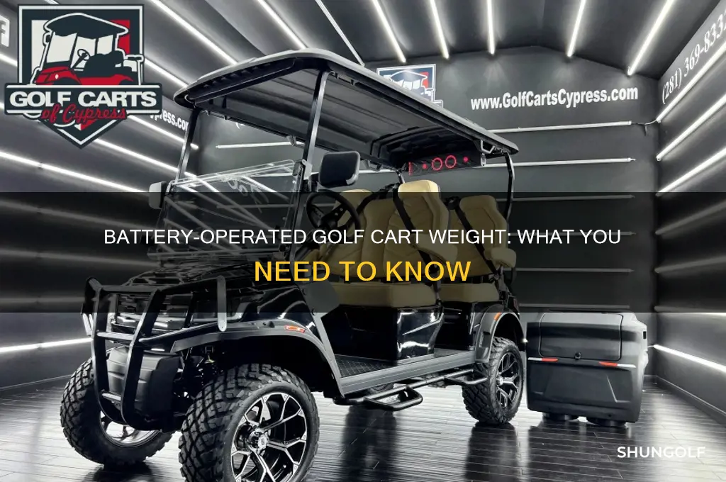 how much does a battery operated golf cart weigh