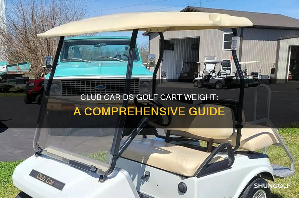 how much does a club car ds golf cart weigh