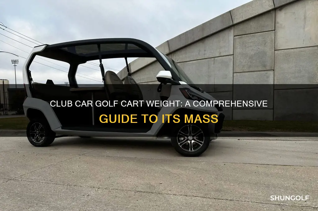 how much does a club cart golf cart weigh