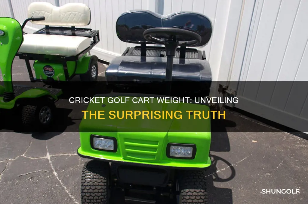 how much does a cricket golf cart weigh