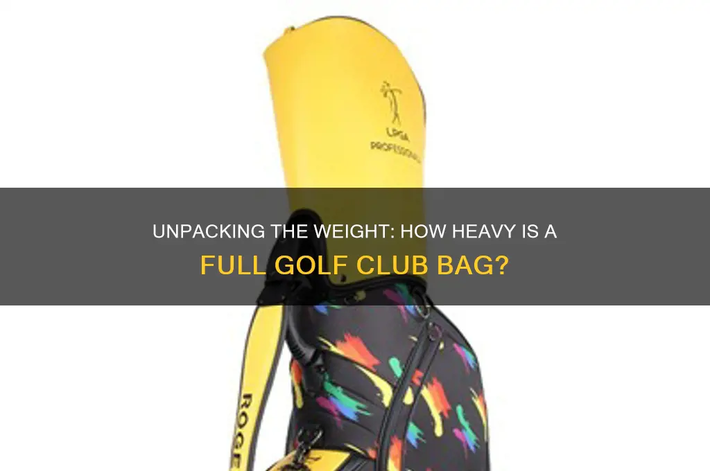 how much does a full bag of golf clubs weigh