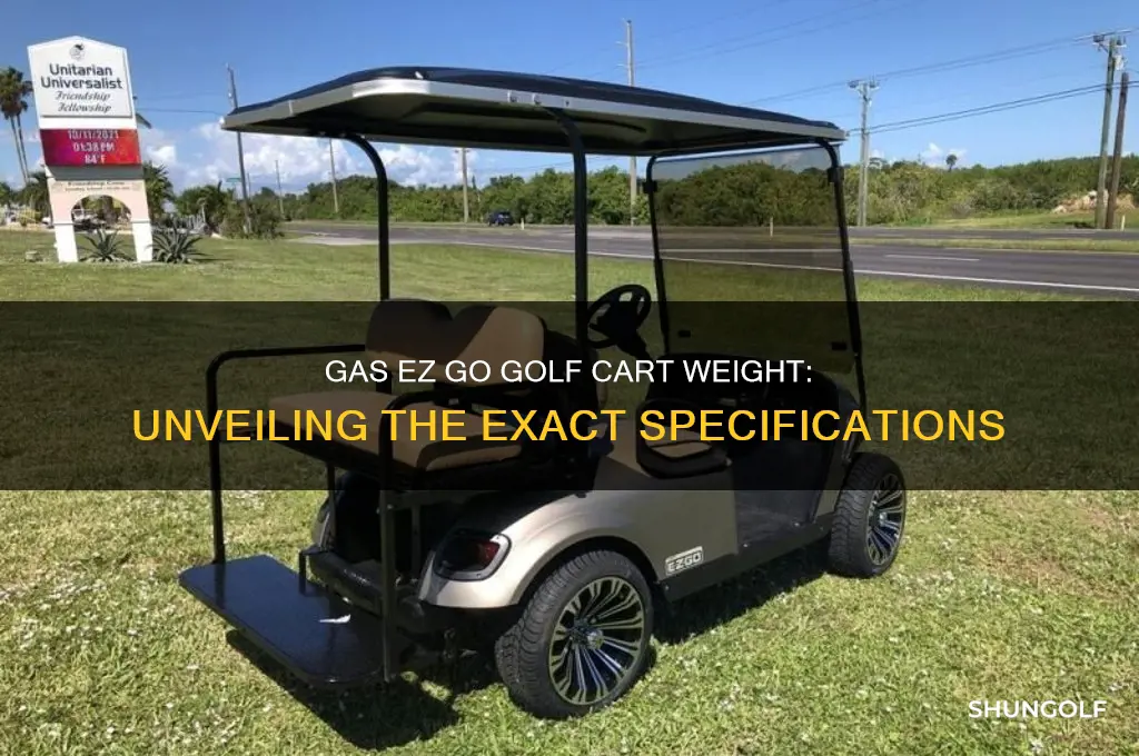 how much does a gas ez go golf cart weigh