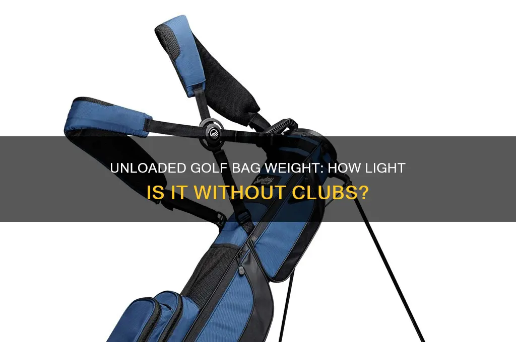 how much does a golf bag weigh without clubs