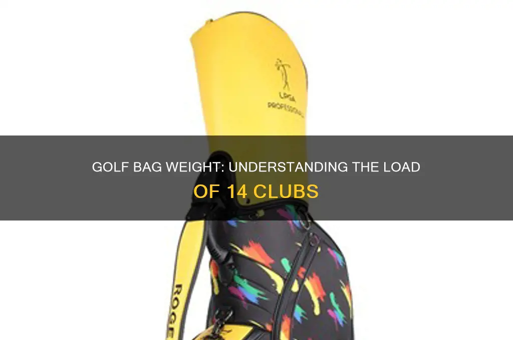 how much does a golf bag with 14 clubs weigh